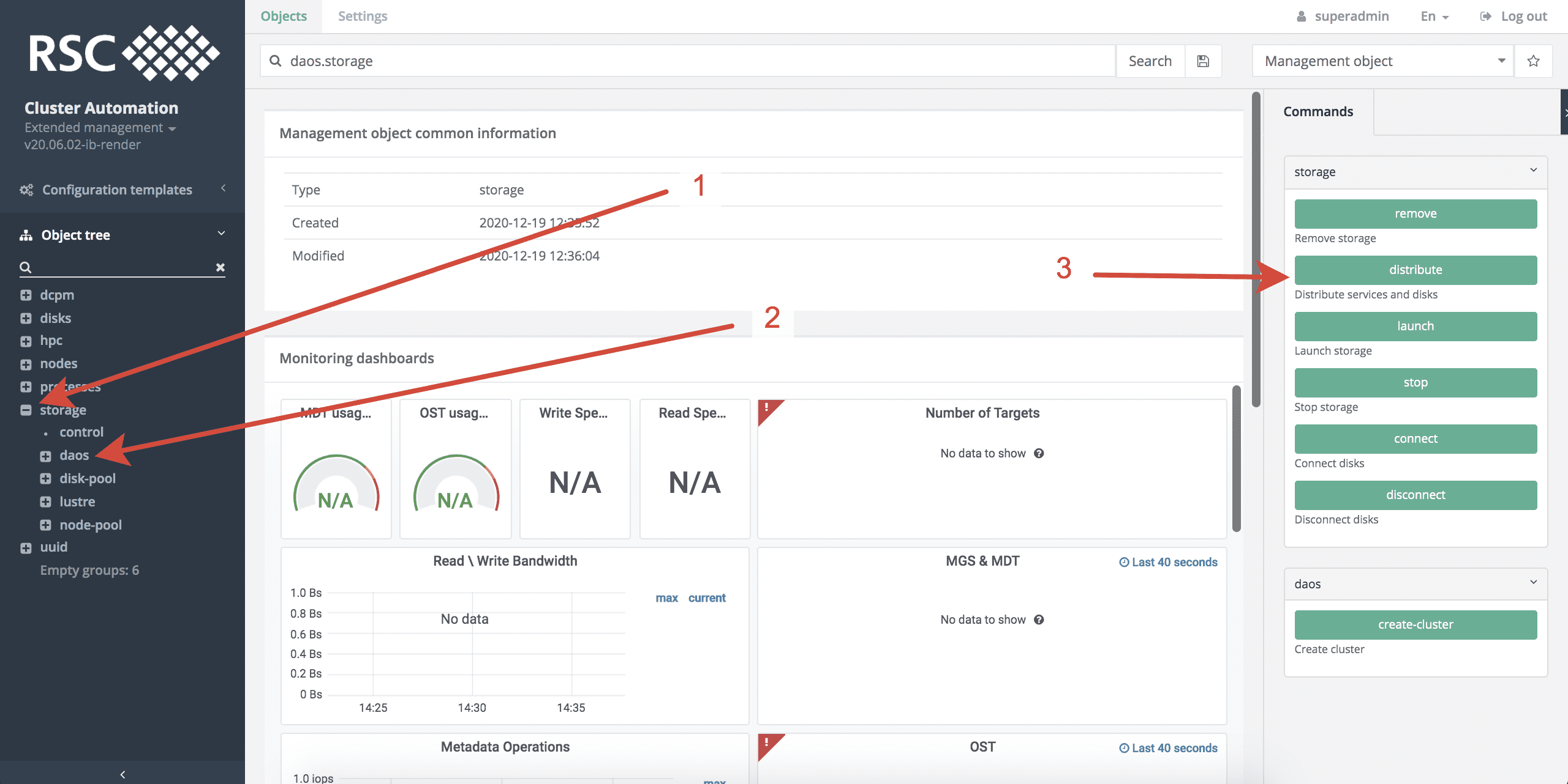 DAOS Resources distribution 1
